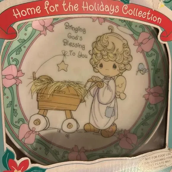Precious Moments Vintage Holiday Collectors plate NIB - Picture 5 of 7
